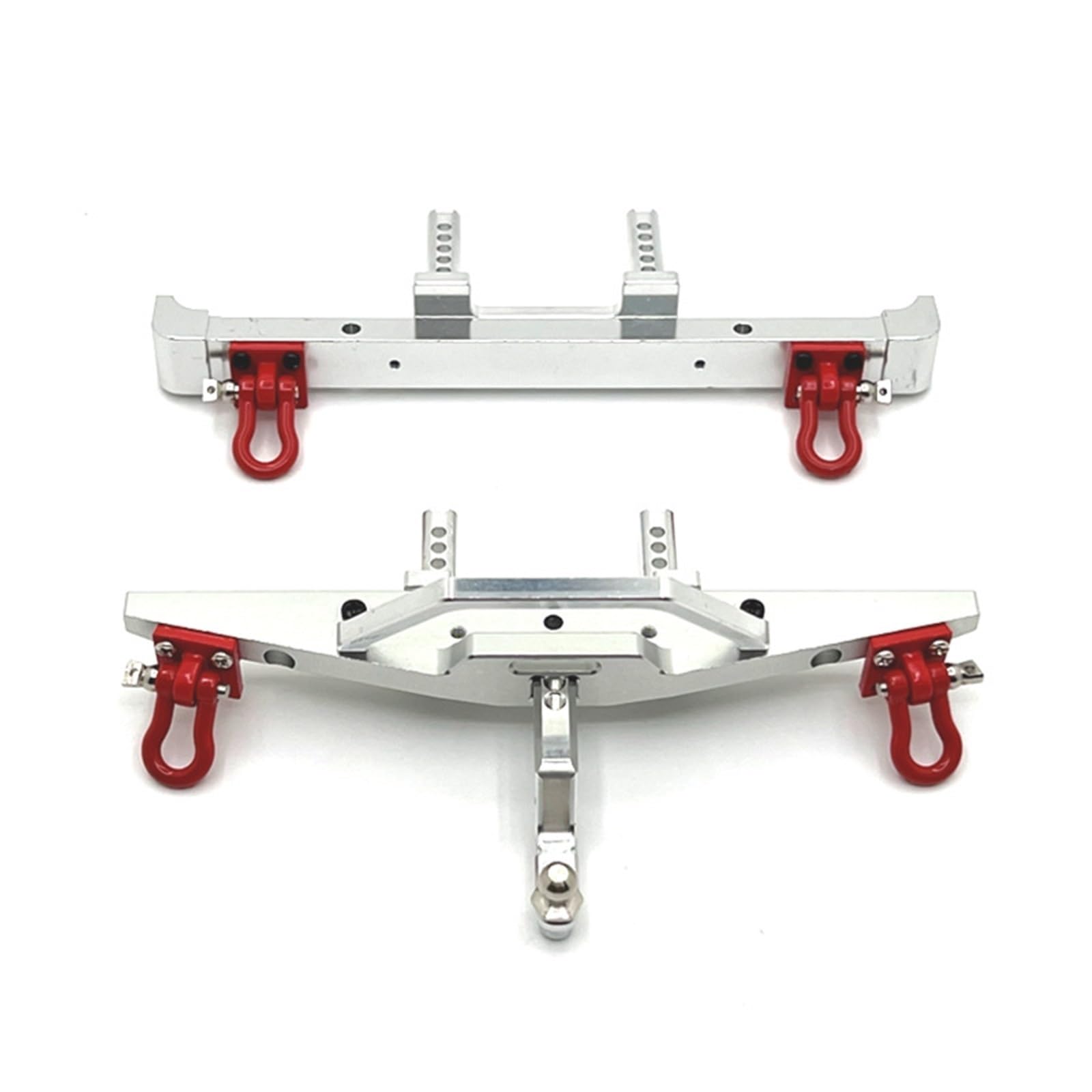 Paraurti RC per MN per MN82 LC79 1/12 Ricambi per Auto Telecomandate Accessori Metallo per Paraurti Anteriore E Posteriore(Silver)