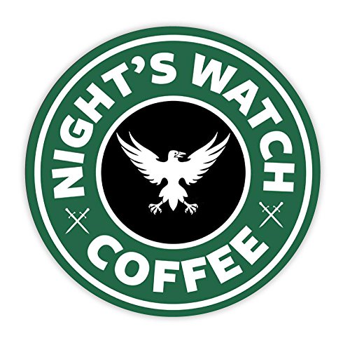 Coffee Nights Watch sticker decal 4\" x 4\"