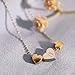 Petite Boutique Triple Hearts Initial Anklet16K Plated Gold Rose Gold Silver Personalized gift