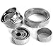 N/AA 14 Pezzi Coppapasta Tondi Set, Acciaio Inox Tagliapasta Tondo Stampi per Biscotti, con scanalature, per Pasta, Pasticceria, Ciambella, Fondente, Decorazione di Torte Fai da Te