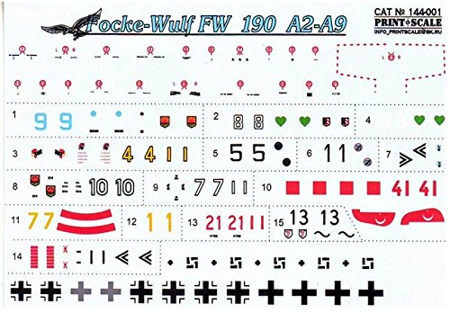 FW 190A2-A9 Print Scale 144-001 miniatura 1