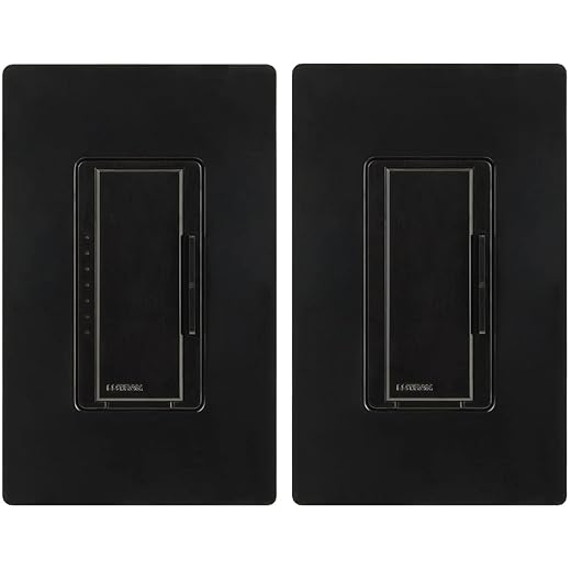 Lutron Maestro LED+ Dimmer Switch Kit for Dimmable LED, Halogen and Incandescent Bulbs, 150W/3-Way or Multi-Location, MACL-153M-RHW-BL, Black