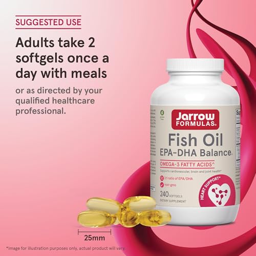 Jarrow Formulas EPA-DHA Balance, 1,200 mg Omega-3 Fatty Acids for Cardiovascular Support, 240 Softgels, 120 Day Supply - image 7