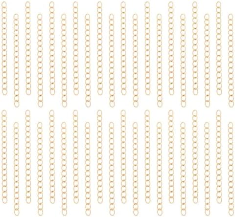100 Pièces Rallonges De Chaîne Acier Inoxydable - 2 Couleurs Et 2 Tailles - Bijoux DIY