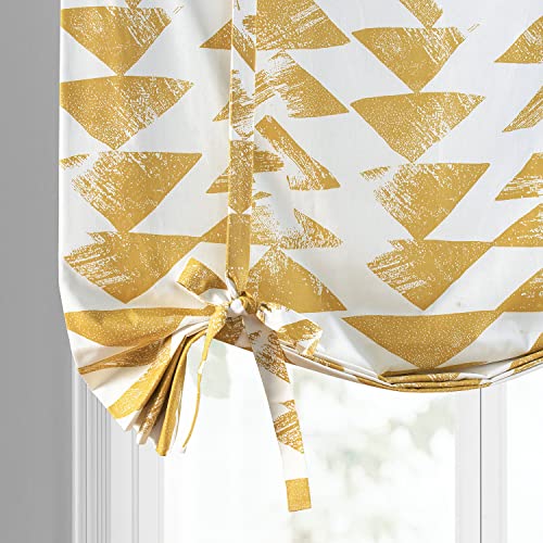 Image of HPD Half Price Drapes Room Darkening Tie Up Curtains 46 X 63 Inch Triad Printed Cotton Window Roll Up Balloon Curtain for Living Room, Kitchen PRTW-TUD35-63 (1 Panel), Triad Gold