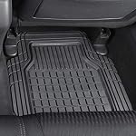 Motor Trend 4-Piece FlexTough Rubber Floor Mats for Cars Trucks SUVs Vans, Trim-to-Fit Heavy Duty Weatherproof Waterproof Square Grid Deep Dish Ridges Protection Front Rear Non-Slip All Weather - Image 6