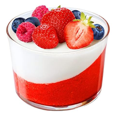 Konzept 11 - Dessertgläser Set 150ml, Dessertschalen 12er Set, Servierschalen Eisschalen für Tiramisu, Mousse Au Chocolat, Salzstangen, Transparent Cover