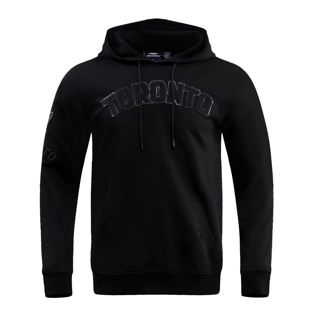 Pro Standard Mens NHL Classic Triple Black Cotton Double Knit Pull Over Hoodie