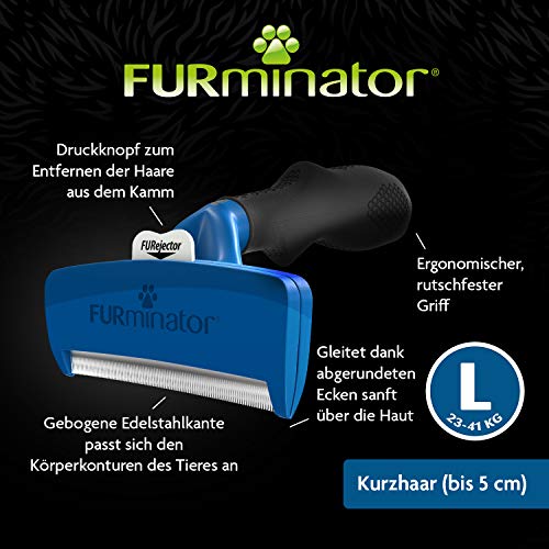 Hundebürste Furminator deShedding-Tool für große Hunde mit kurzem Fell
