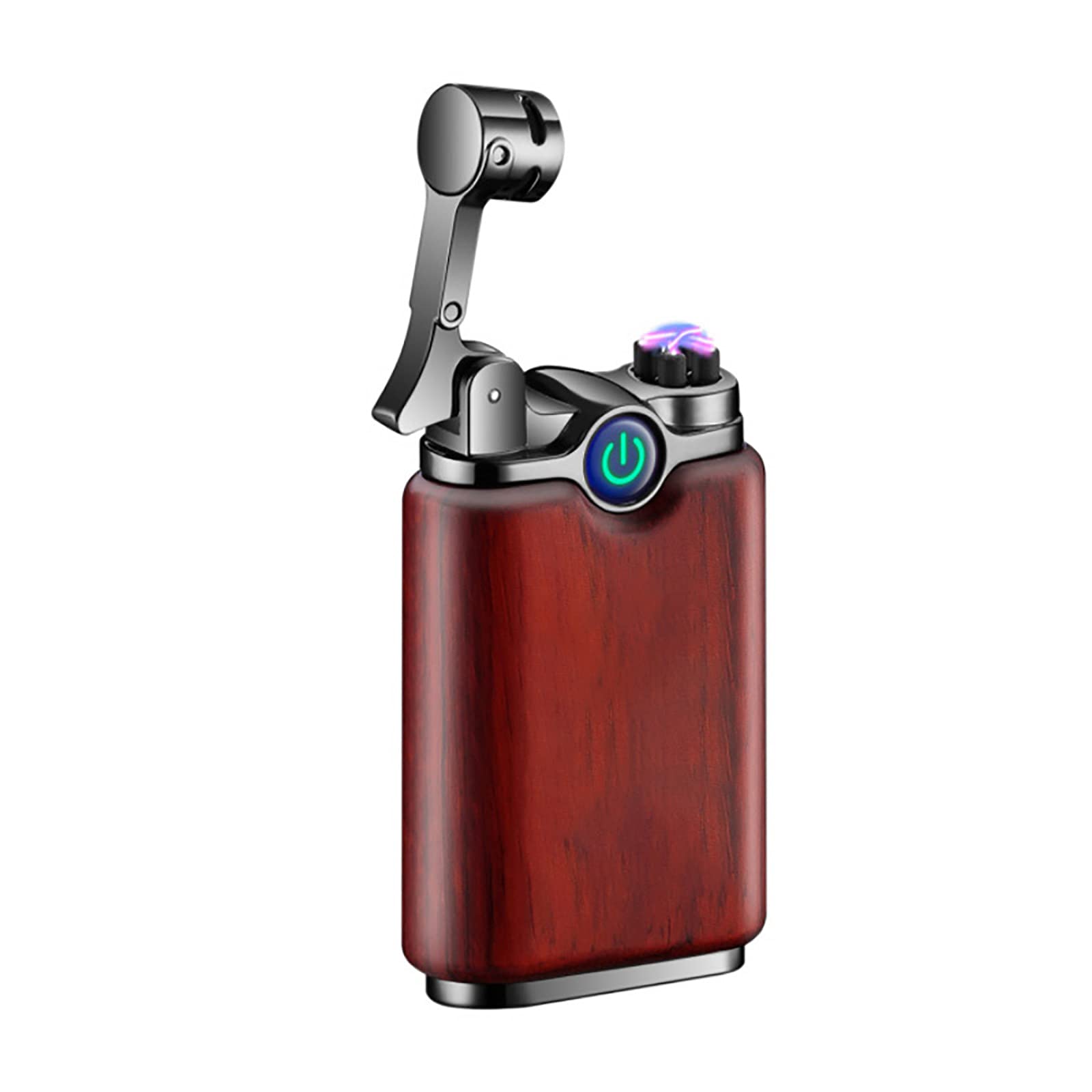 Encendedor de Cigarrillos de Madera de Sándalo Encendedor USB Recargable Sin Llama Eletronico Plasma para Camping BBQ Cocina