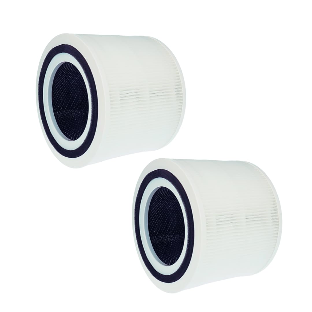 Finest-Filters White Compatible Replacement Air Purifier Filter Pack Of 2 For Levoit 300S / Core 300 / Core 300-Rf – 3-Stage H13 Hepa + Activated Carbon (Pack Of 2 - Levoit Core 300S )