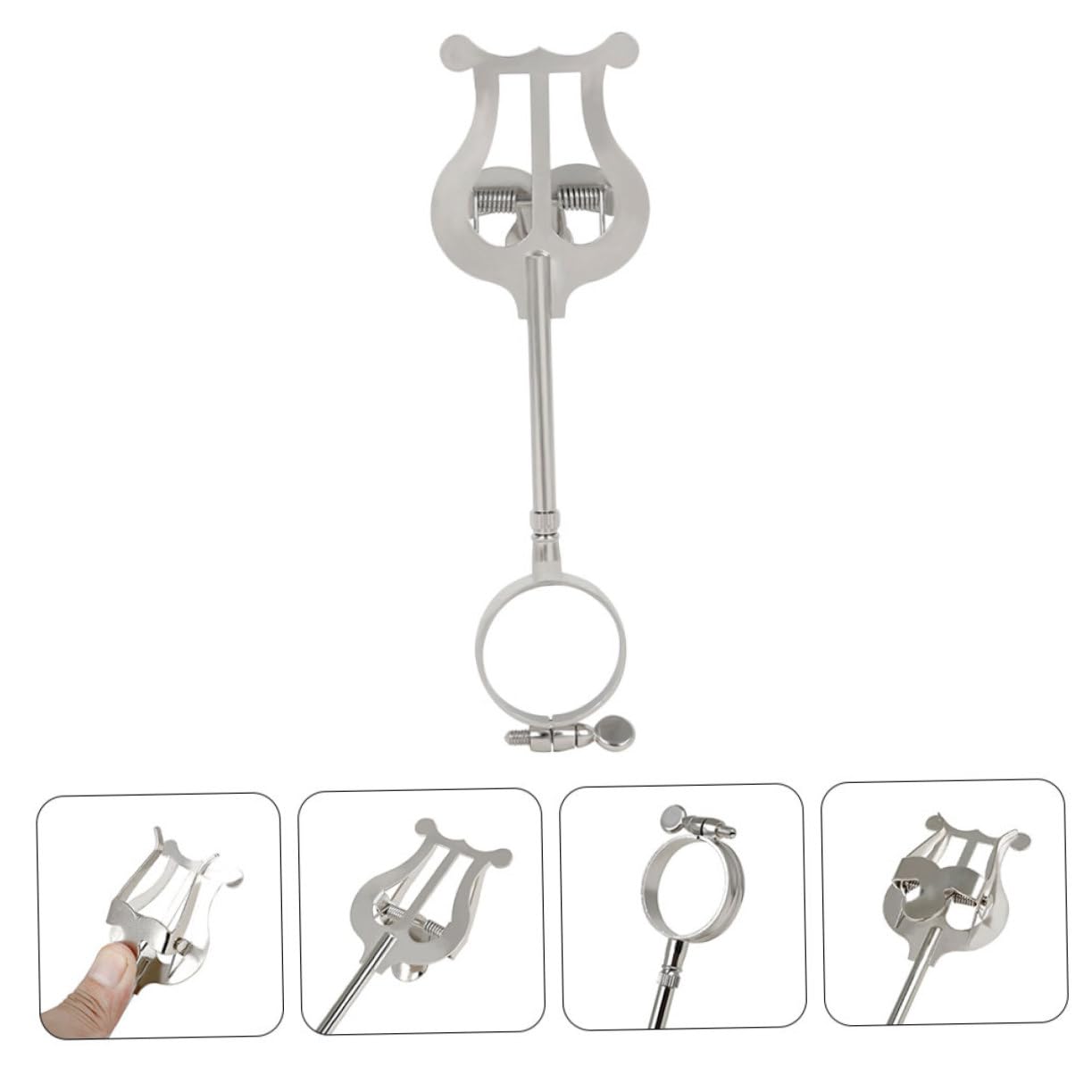 TOYANDONA Porta Spartiti Musicali per Clarinetto in Ferro, Clip Leggera e Portatile Design Semplice