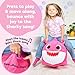 JITTERYGIT Baby Shark Bouncy Hopper - Musical Plush Toy for Kids and Toddlers - Mommy Shark (Pink)