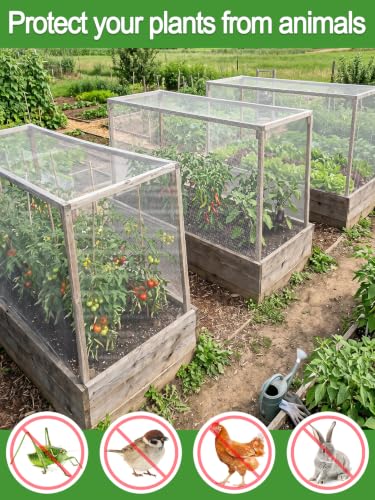Image of 10x33ft Strong PP Nanocomposite Mosquito Net Garden Netting, White | Ultra-fine Mesh, Tear-resistant, Bird Insect Pest Barrier Screen, Patio /Balcony /Porch /Raised Beds /Tree Protection