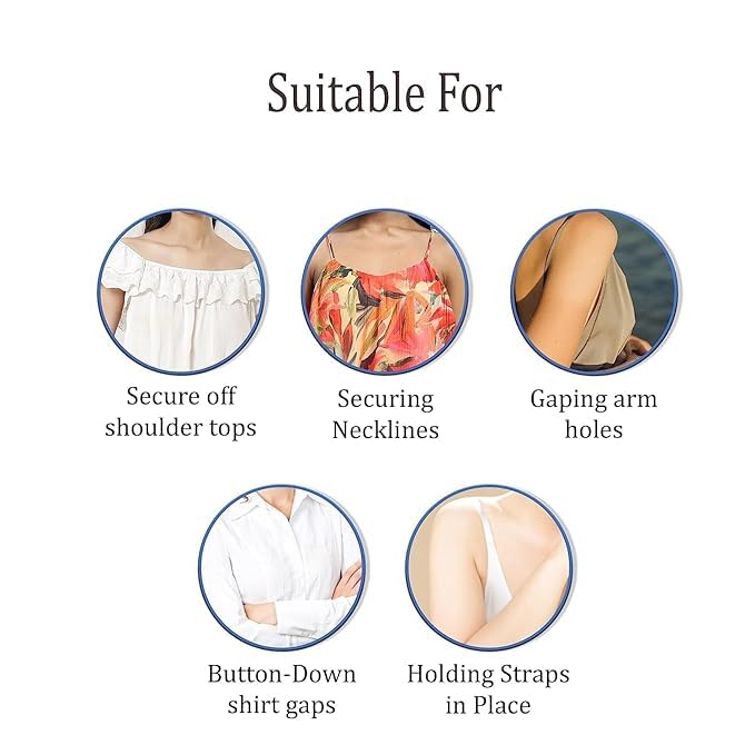 Image of (72 Strip Pack Invisible Double-Sided Fashion Tape to Hold Your Clothes Securely Against Your Skin, 10 mm, 10 Cm