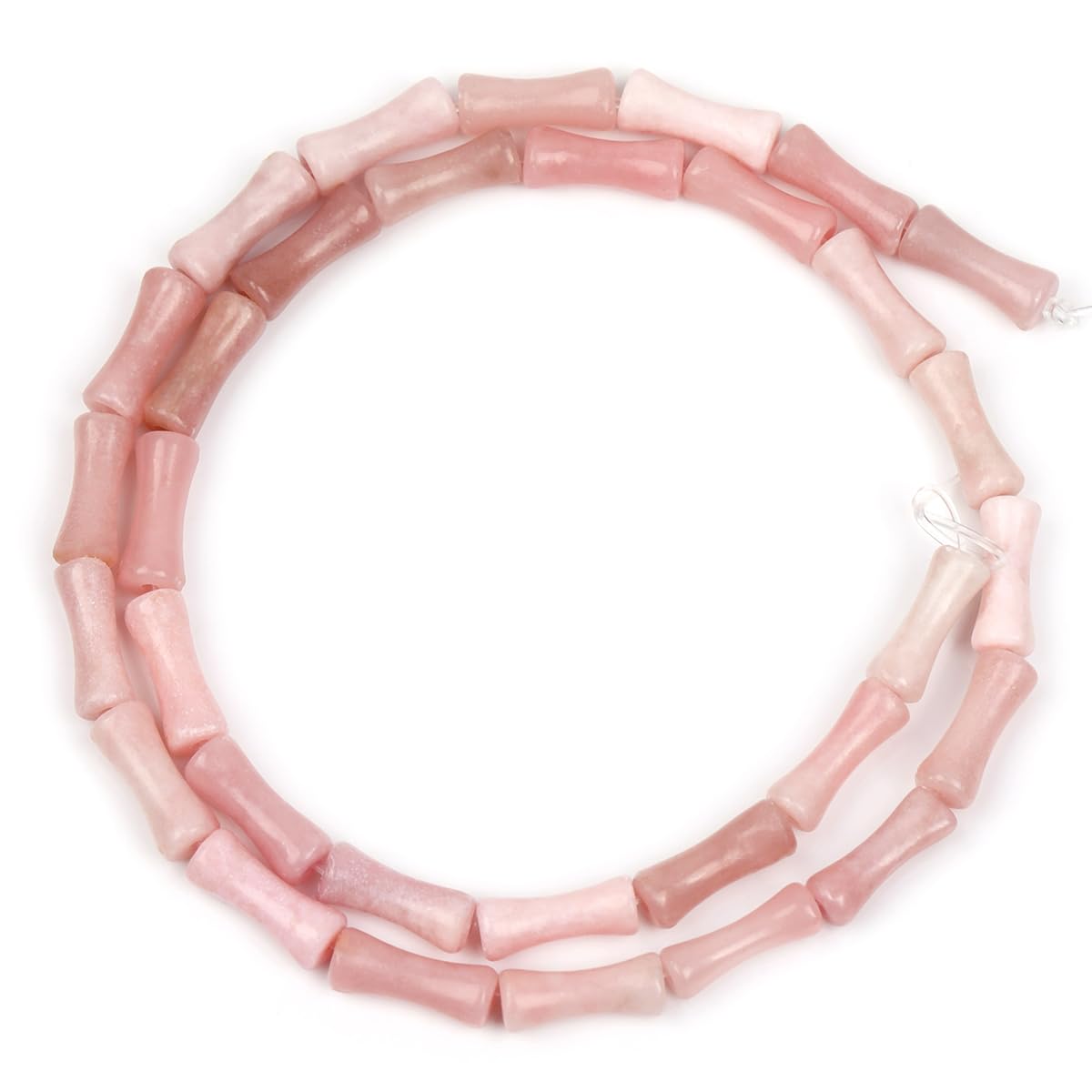 GEM-Inside 30Pcs 5x12mm Natural Pink Australia Opal Gemstone Stone Plant Bamboo Knot Bone Beads for Jewelry Making Power Energy Chakra Stone Beads