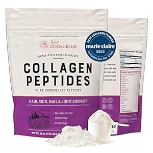 Collagen Peptides Powder – Naturally-Sourced Hydrolyzed Collagen Powder – Hair, Skin, Nail, and Joint Support – Type I…