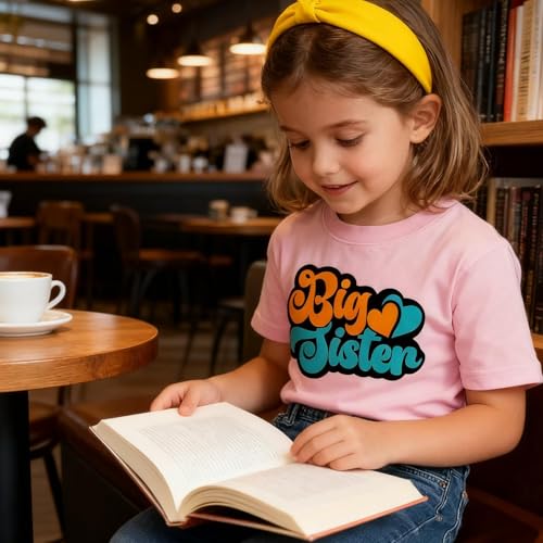 Image of Big Sister Shirt for Girls Toddler Kids Pregnancy Announcement Promoted to Big Sis T-Shirt Summer Short Sleeve Top
