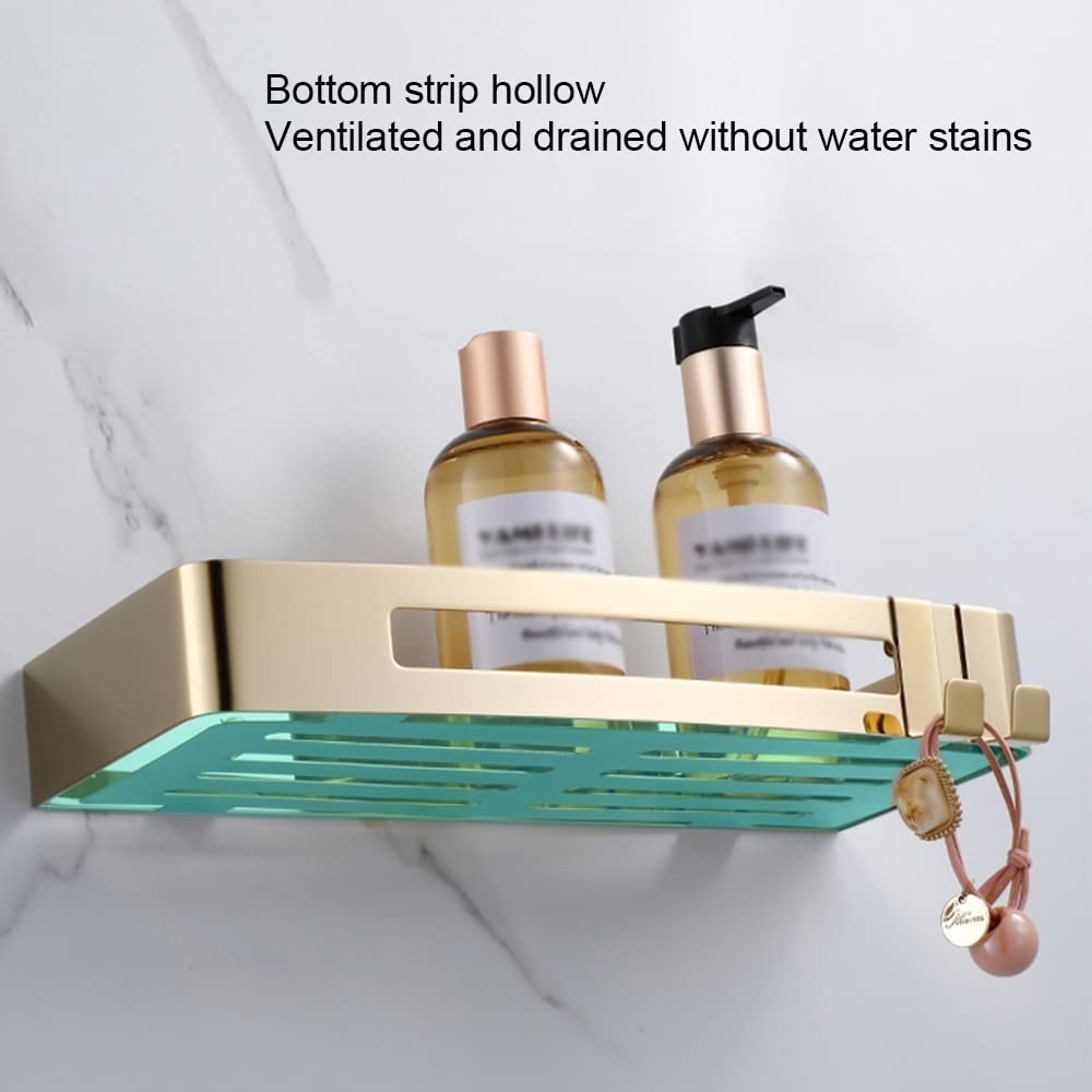 Estante rectangular de esquina para ducha montado en la pared, estante de almacenamiento de baño de acero inoxidable, cesta de drenaje de 3 capas con gancho