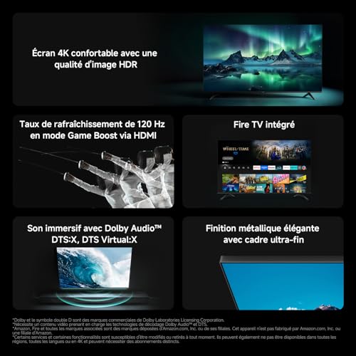 Xiaomi TV F 50, 127 cm (50 Pouces), 4K UHD, Smart TV, Fire TV, Contrôle Vocal Alexa, HDR10, MEMC, Mode Game Boost 120Hz, 2Go+32Go, Compatible avec AirPlay – Image 3
