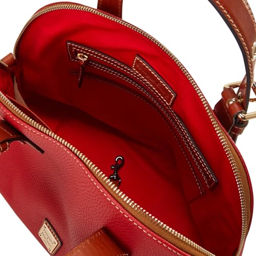 Dooney & Bourke Leather Satchel Bags for Women, Pebble Grain Aubrey Small Satchel Handbag with Crossbody Strap3