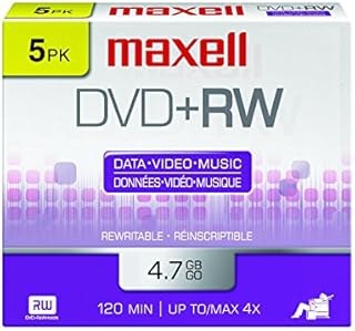 Maxell 634045 4.7Gb Dvd+Rw Disc Slim Jewel (Packaging may vary)