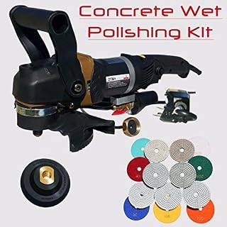 Stadea Wet Concrete Polisher Grinder Kit with Concrete Diamond Polishing Pads - Wet