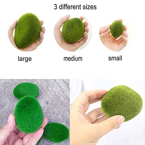 20 Pieces Assorted Sized Artificial Moss Rocks Decorative Faux Stones For Floral Arrangements Fairy Gardens Terrariums And Crafting #TOP3
