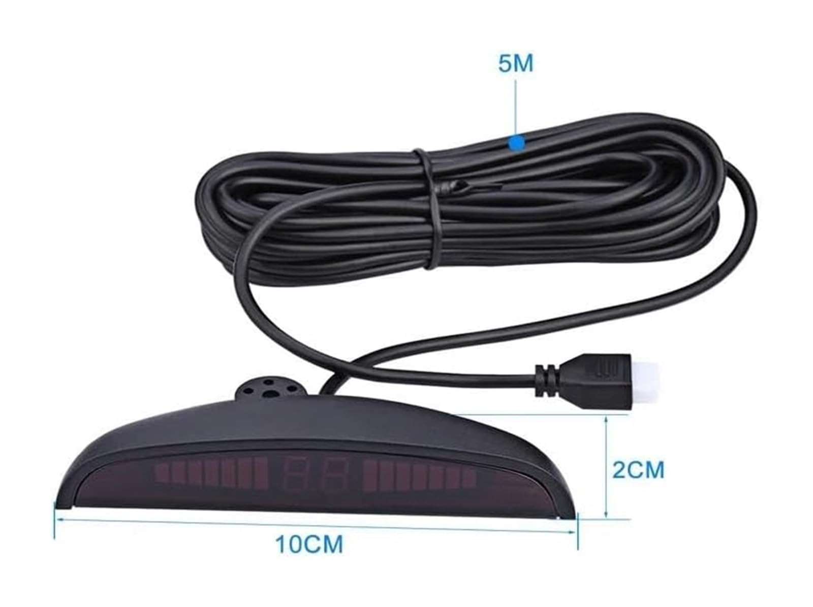 Kit Sensor Aparcamiento Parktronic Radar Marcha Atrás Trasero para Coche Pantalla Retroiluminada 8 Pulgadas Detector 12 V Sensor De Aparcami(Azul)