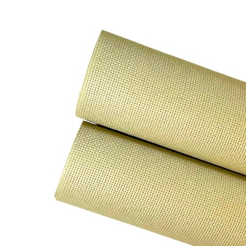 2 Sheets of Tan 11 Count Aida Cloth – 21 x 21 Inch Pre-Cut Fabric Squares – Cross Stitch Fabric – 100% Cotton – Ideal for Needlework & Embroidery – The Knotty Unicorn