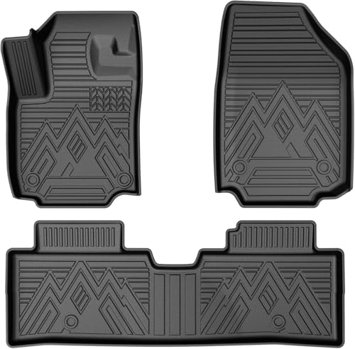 Mixsuper Floor mat for Chevrolet/Chevy Equinox (Not for EV) 2025 2026/GMC Terrain 2025 2026 All Weather TPE Floor Liners Protection for Terrain/Equinox Accessories 2 Row Anti-Slip Car Mats Black