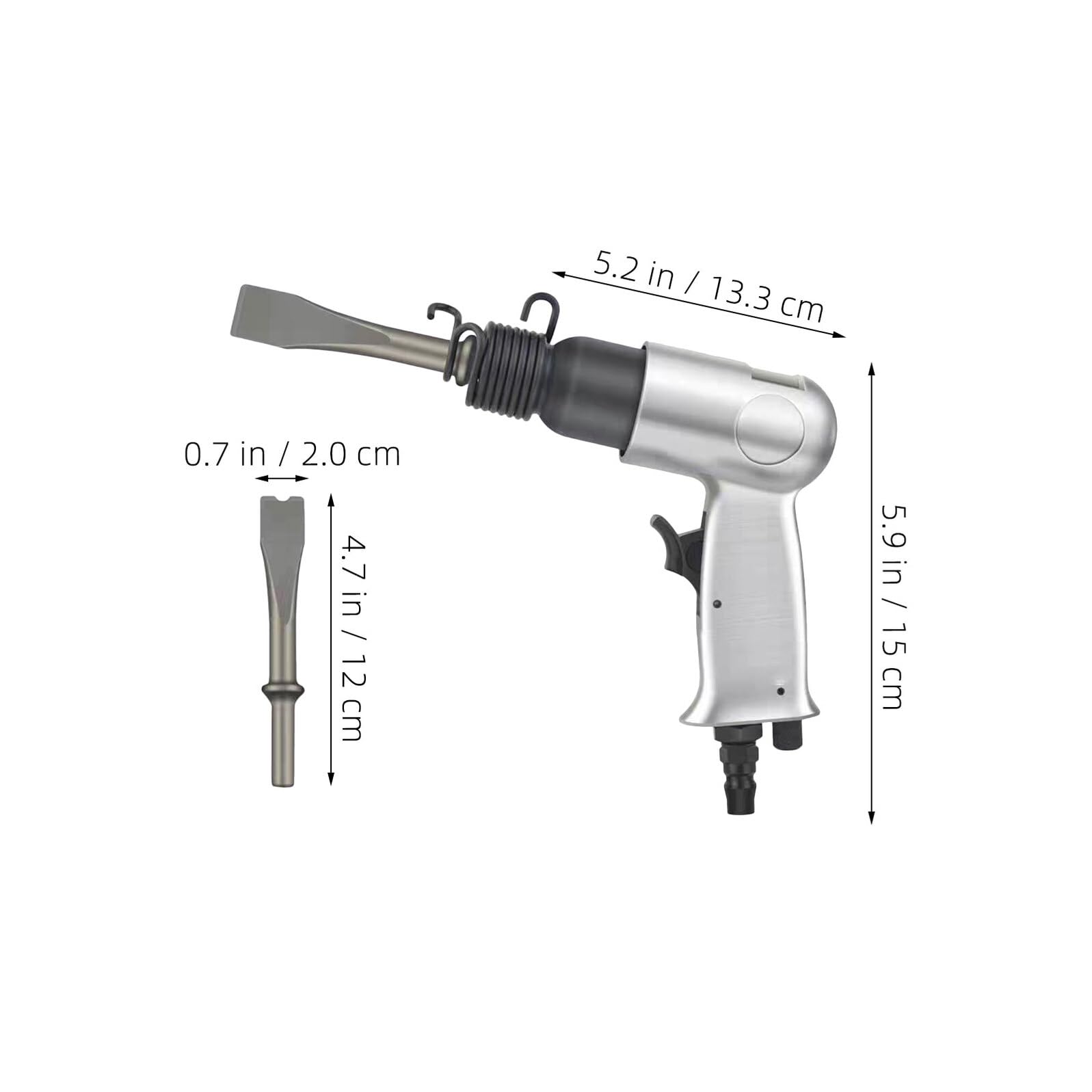 Martello Pneumatico Percussione Scalpello Pneumatico Portatile Set di Martelli Pneumatici per Rimozione Ruggine Metalli Pesanti Utensili Pneumatici per Meccanici Automobilistici