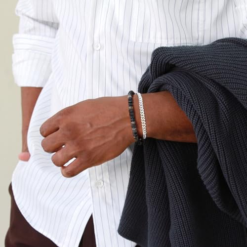 Pulsera de piedras naturales con cuentas para hombre miniatura 3
