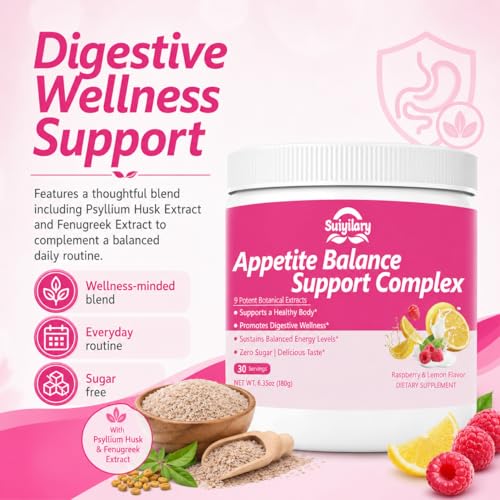 Image of Suiyilary Cutting Drink Mix Powder, Yerba Mate, Natural 9 Plant Extracts, Digestive Gut Healthy for Women Men, Sugar-Free, Raspberry Lemon 30 Servings