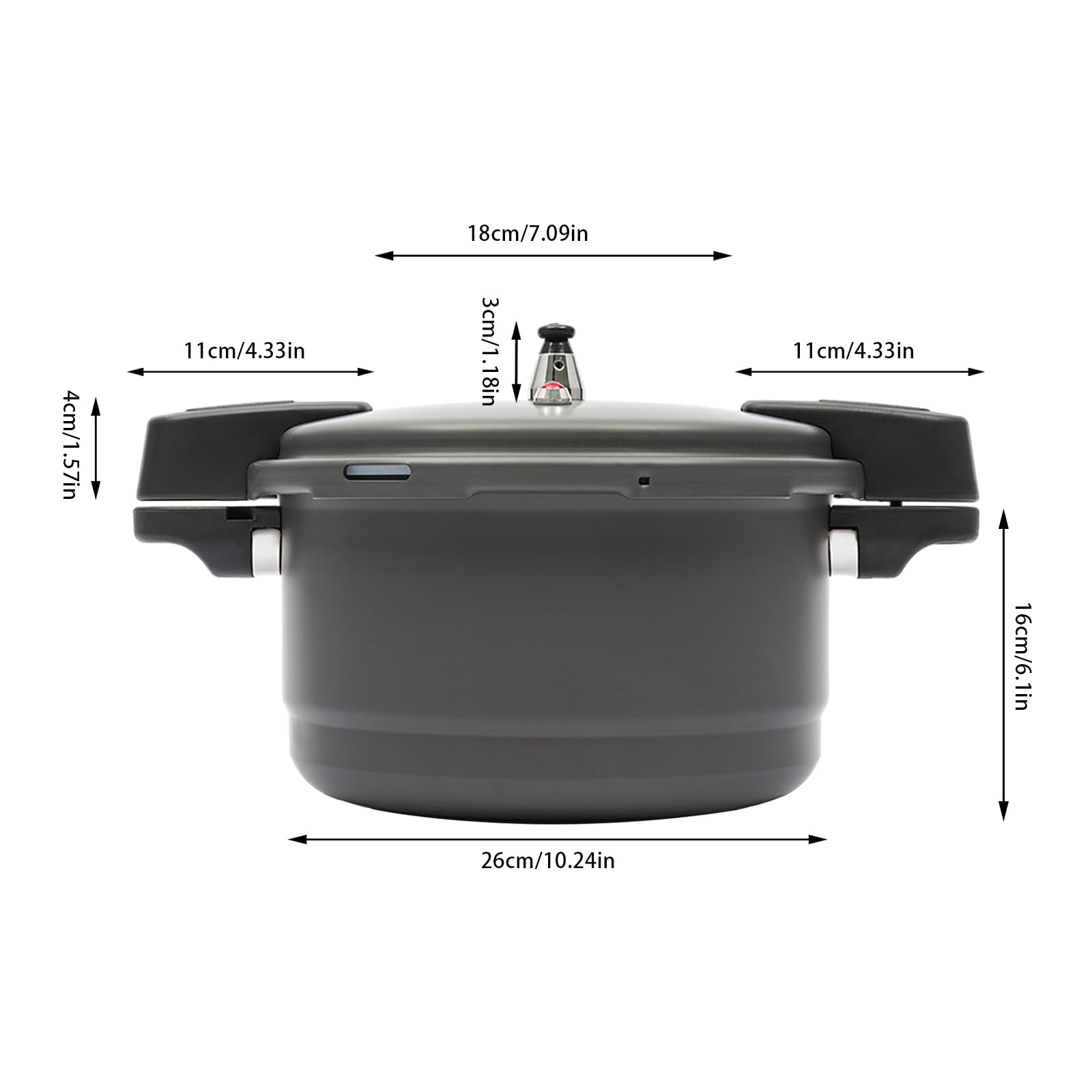 Pressure Cooker 9.5 Quart Stainless Steel Pressure Canner with Spring Valve Safeguard Devices Fast Cooking Compatible with Gas & Induction Cooker