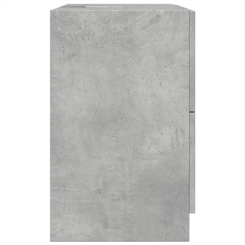Homgoday Szafka do przechowywania szafka podłogowa do łazienki szafka podłogowa szafka do przechowywania półka do sypialni biurowej, szafka pod umywalkę szary beton 59 x 37 x 59 cm z płyty wiórowej
