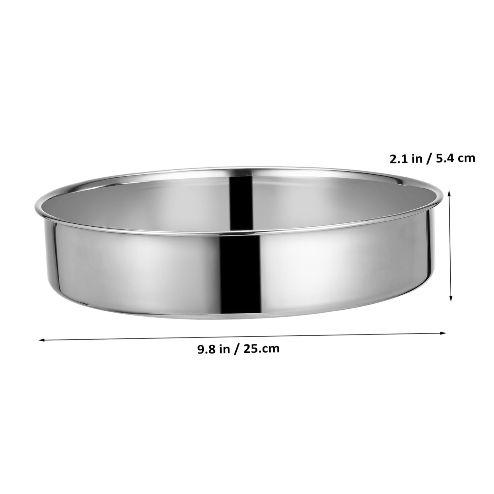 Juego de 2 moldes redondos de acero inoxidable duraderos y de distribución del calor para hornear antiadherentes, ideales para pasteles, postres y pasteles