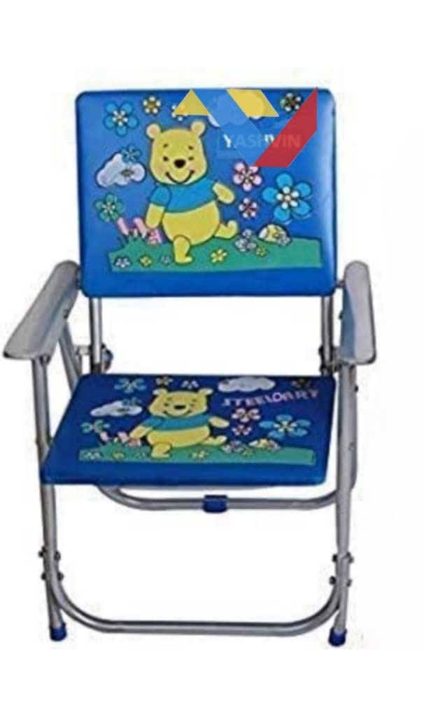 YASHVIN® Foldable Baby Chair Strong and Durable Play Kids Chair Cartoon Printed Rounded Edges School Study Chair Foldable for Kids Boy and Girl (Age 2 to 7 Year Old) || AHJ/8