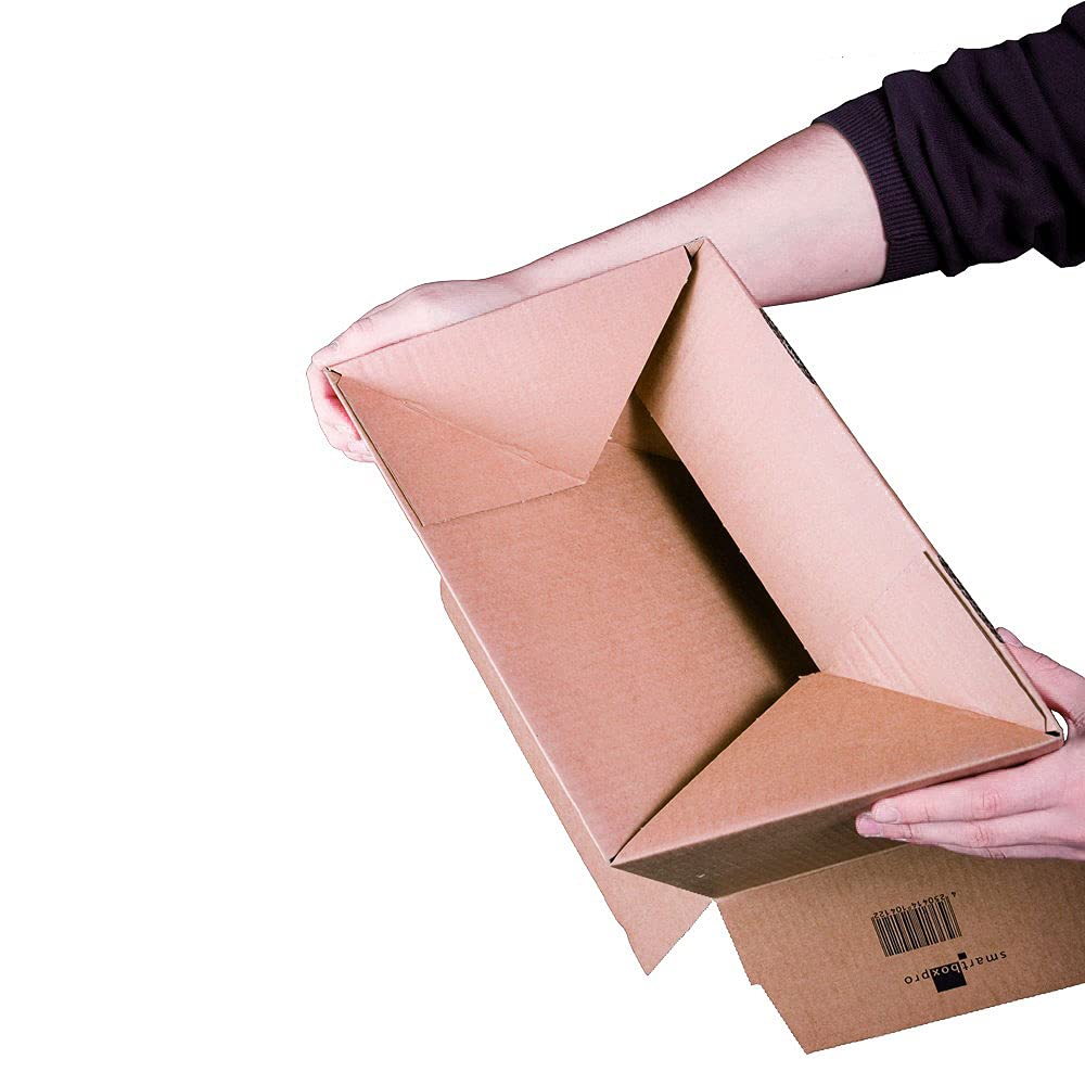 karton-billiger | Carton d'expédition avec fond automatique A4, 304x216x130-220mm, Boîte pliante, Carton à fond automatique, autocollant, hauteur variable, brun - DOUBLE CANNELURE (400)