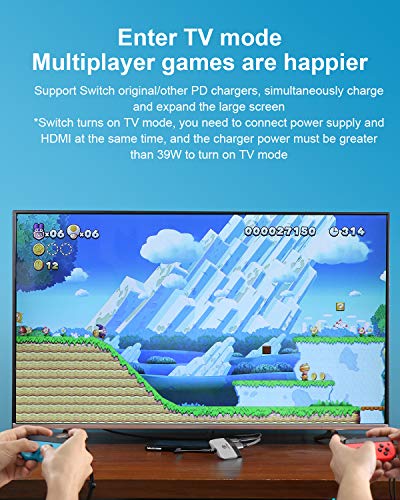 Estação de carregamento para Nintendo Switch OLED, estação de carregamento portátil Hagibis com port