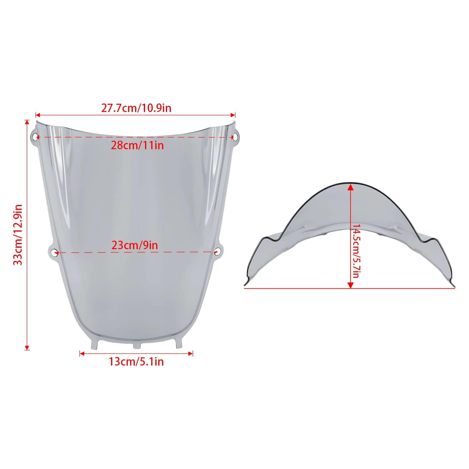 Compatible Avec Yamaha Pour YZFR9 2025 2026 Protecteur Déflecteur D'écran Moto Double Bulle Spoiler Pare-Brise