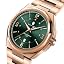 rose gold strap/green face