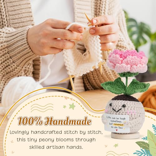 Crochet HEXMOZ Little Reminder, muñeco de ganchillo artesanal para regalo 4