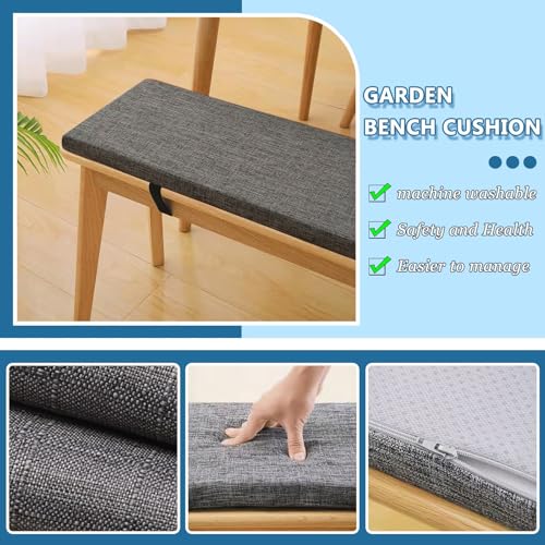 Coussin de banc de jardin 150x30 cm antidérapant pour terrasse