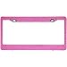 BLVD-LPF OBEY YOUR LUXURY Hot Pink Crystal Rhinestone License Plate Frame - [Pack of 2] Rust Free ABS Chrome, Number Plate Frame w/Crystal Screw Caps | Automotive Accessories