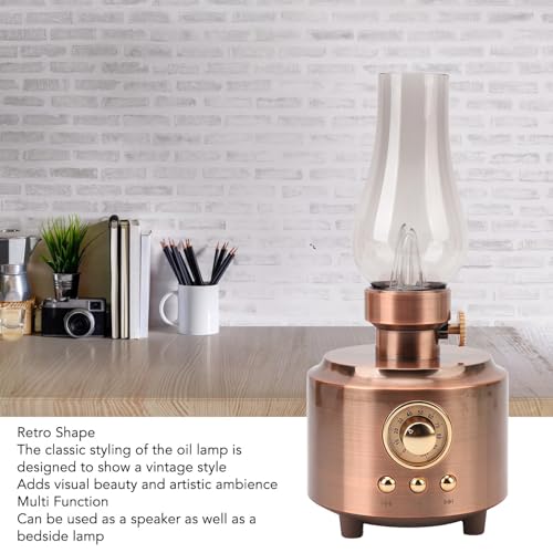 Lampe de Table Vintage Bluetooth Éclairage sans Danger sans Fumée Bronze - 3