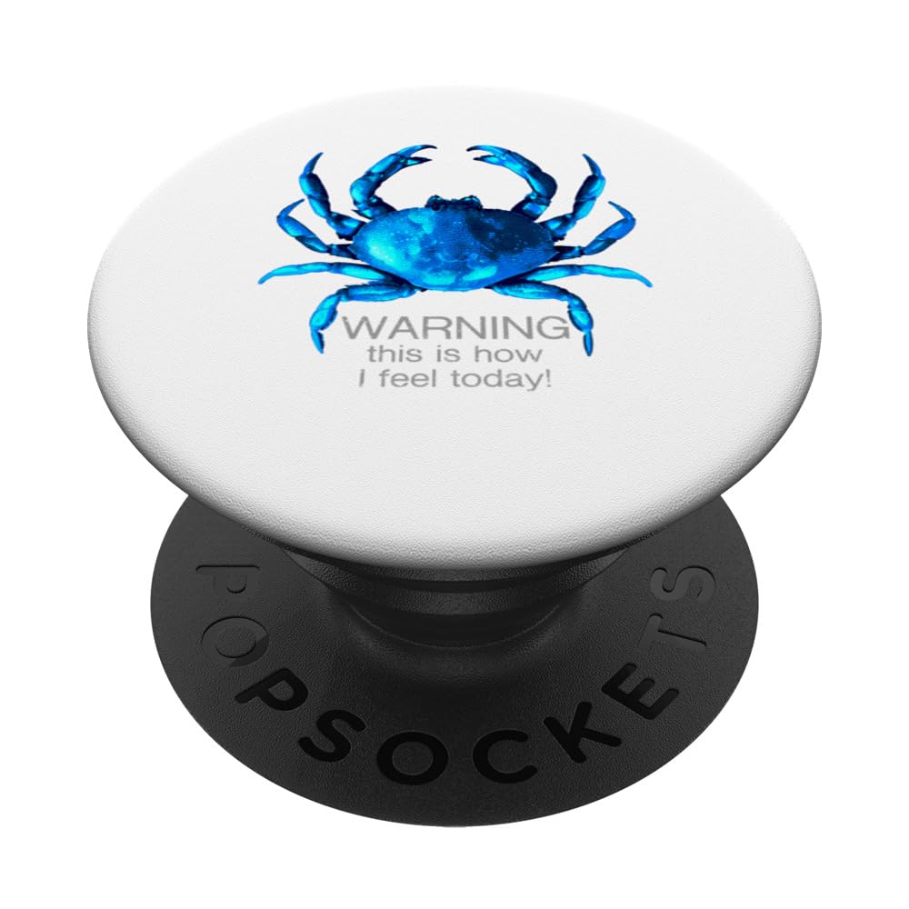Funny Feeling Crabby Design PopSockets Swappable PopGrip, Black