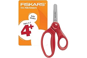 Fiskars Kids Blunt Tip Scissors, Perfect for Safe Cutting and School Projects