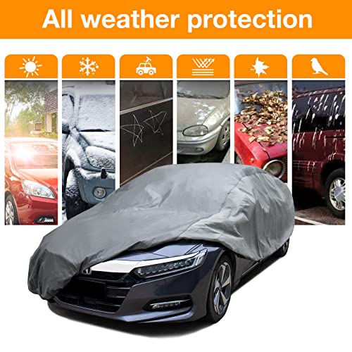 Xcar Ultra Light Waterproof Car Cover For Automobiles All Weather Protection, Windproof & Breathable, Fits Sedan Up To 228" #TOP2