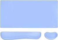 Vista 1 de MOSISO Juego de alfombrillas para mouse y teclado, reposamuñecas y reposamuñecas para teclado, reposamuñecas ergonómicas con espuma viscoelástica